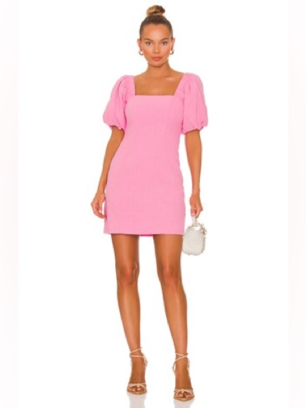 x REVOLVE Sndy’s Tuscany Linen Dress in Bubblegum Sz S NWT
